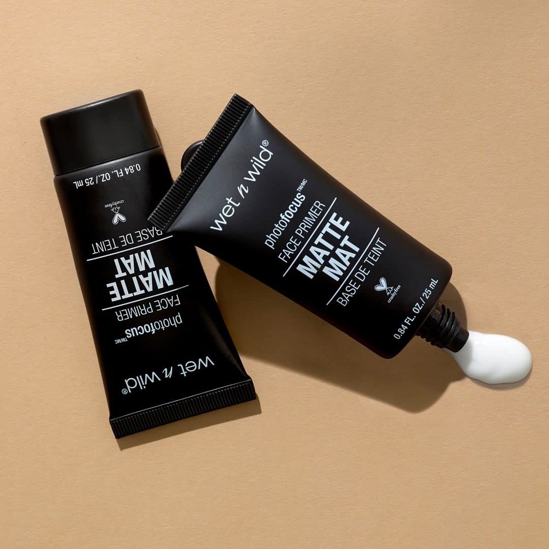 wet n wild Face Primer Photo Focus Matte Face Primer Clear, Perfect Prep & Matte Finish, Extends Makeup Wear, Weightless Hydration with Aloe Vera