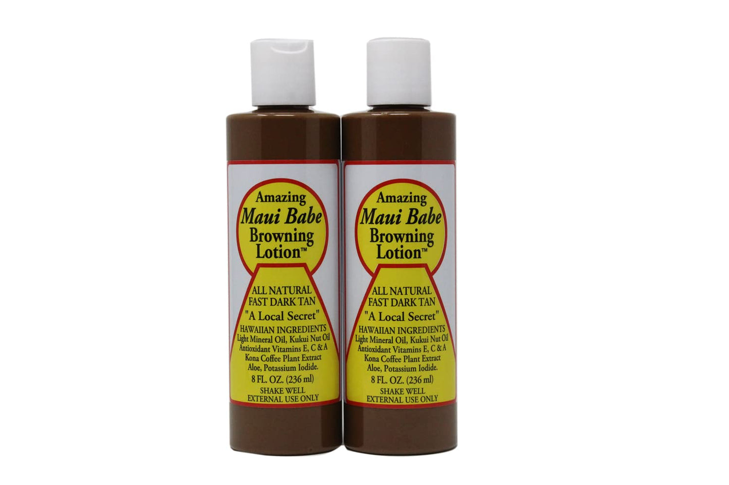 Maui Babe Tanning, Maui Babe Browning Lotion Pack Of 2! Infused With Skin Nourishing Ingredients! All Natural Fast Dark Tan! Promote A Deep, Dark