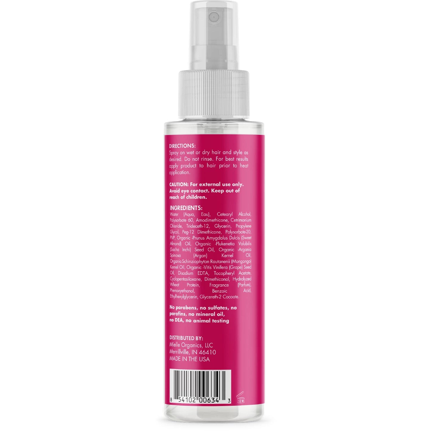 Mielle Mongongo Oil Thermal & Heat Protectant Spray, Protects Hair from Heat Damage, Intense Heat Defense, Curl Pattern Protection, Safe for All Hair