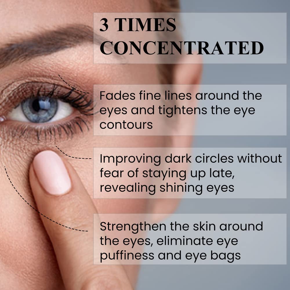 Kleem Under Eye Cream for Dark Circles and Puffy Eyes - Anti Aging Eye Cream with Peptides and Niacinamide that Reduces Eye Bags, Crow's Feet, Fine