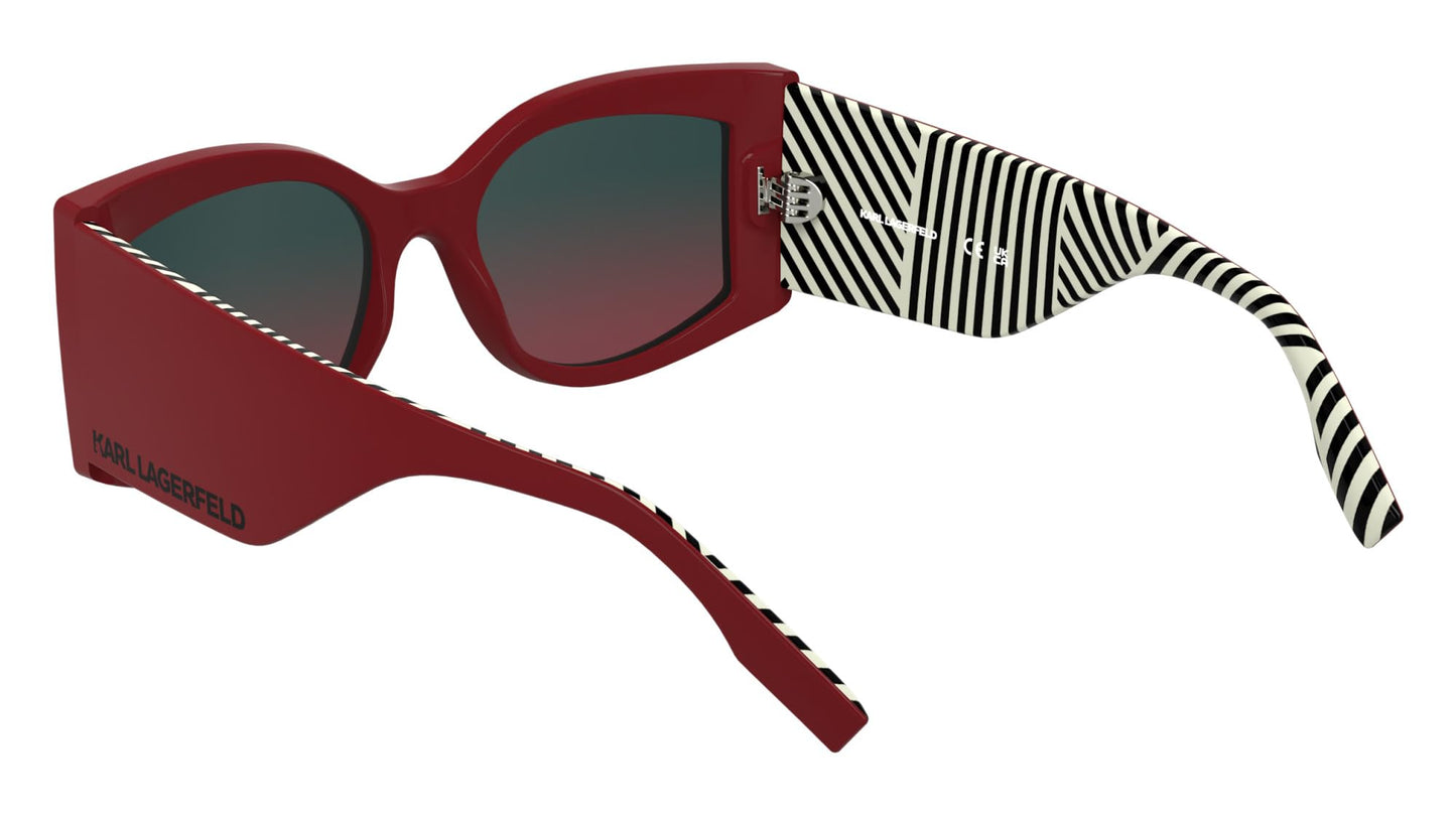 KARL LAGERFELD Women's Sunglasses KL6183S - Red with Gradient Petrol/Red Lens