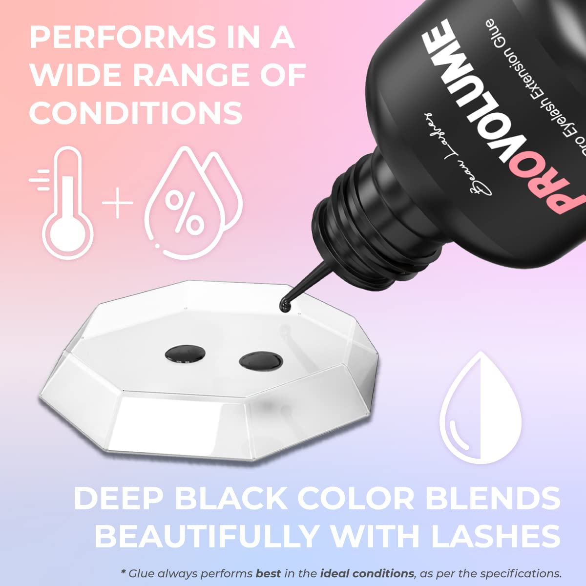 Super Strong Eyelash Extension Glue for Professionals | Strongest Black Lash Adhesive for Long Lasting Semi Permanent Individual Lash Extensions |