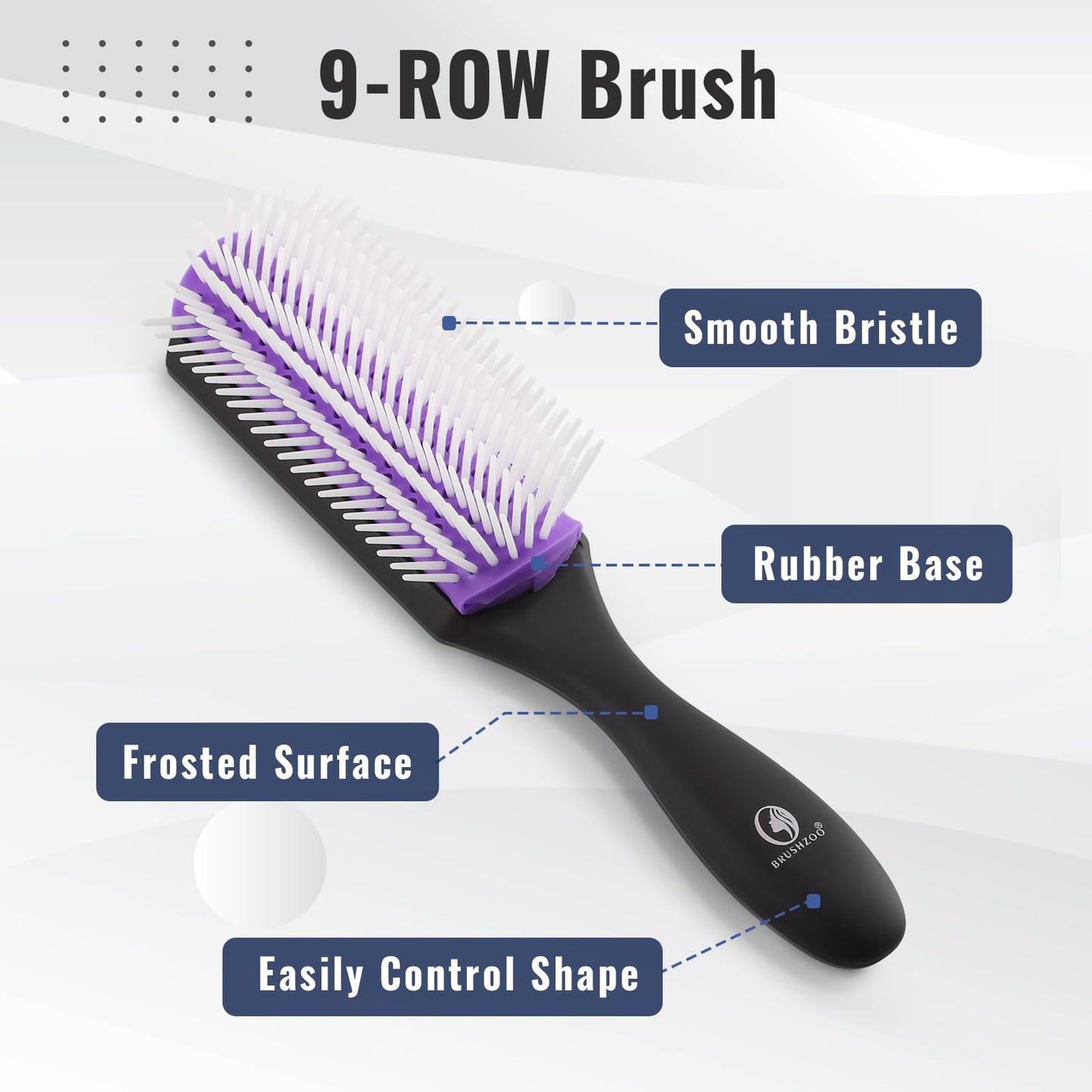BRUSHZOO Detangling Hair Brush for Curly Hair, Hair Brushes for Women Men Kids Blowdrying Styling, Detangler Brush for Wet Dry Thick Wavy Hair Beauty and Personal Care O BRUSHZOO