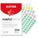 QUSTERE Pimple Patches for Face, Hydrocolloid Acne Patches, Cute Star Zit Covers, Colorful Spot Stickers with Tea Tree, Salicylic Acid & Cica Oil| 3