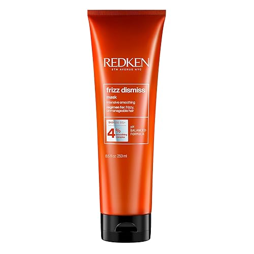 Redken Frizz Dismiss Mask, Intense Smoothing Treatment For Unruly Hair - Ultra Hydrating Smoothing Hair Mask, Hydrates, Smooths and Tames Frizz