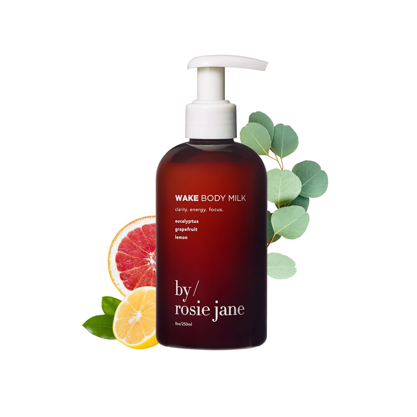By Rosie Jane Wake Body Milk Skin Care - Milk Toner to Help Tone, Tighten and Hydrate Skin - Body Care Made with Eucalyptus, Grapefruit & Lemon