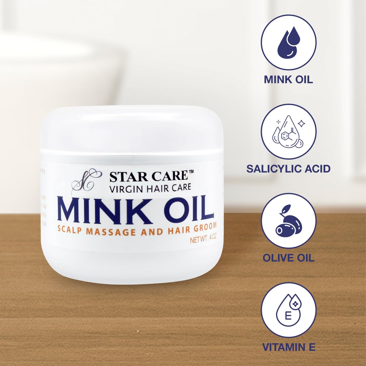 STAR CARE Virgin Hair Care Mink Oil 4oz