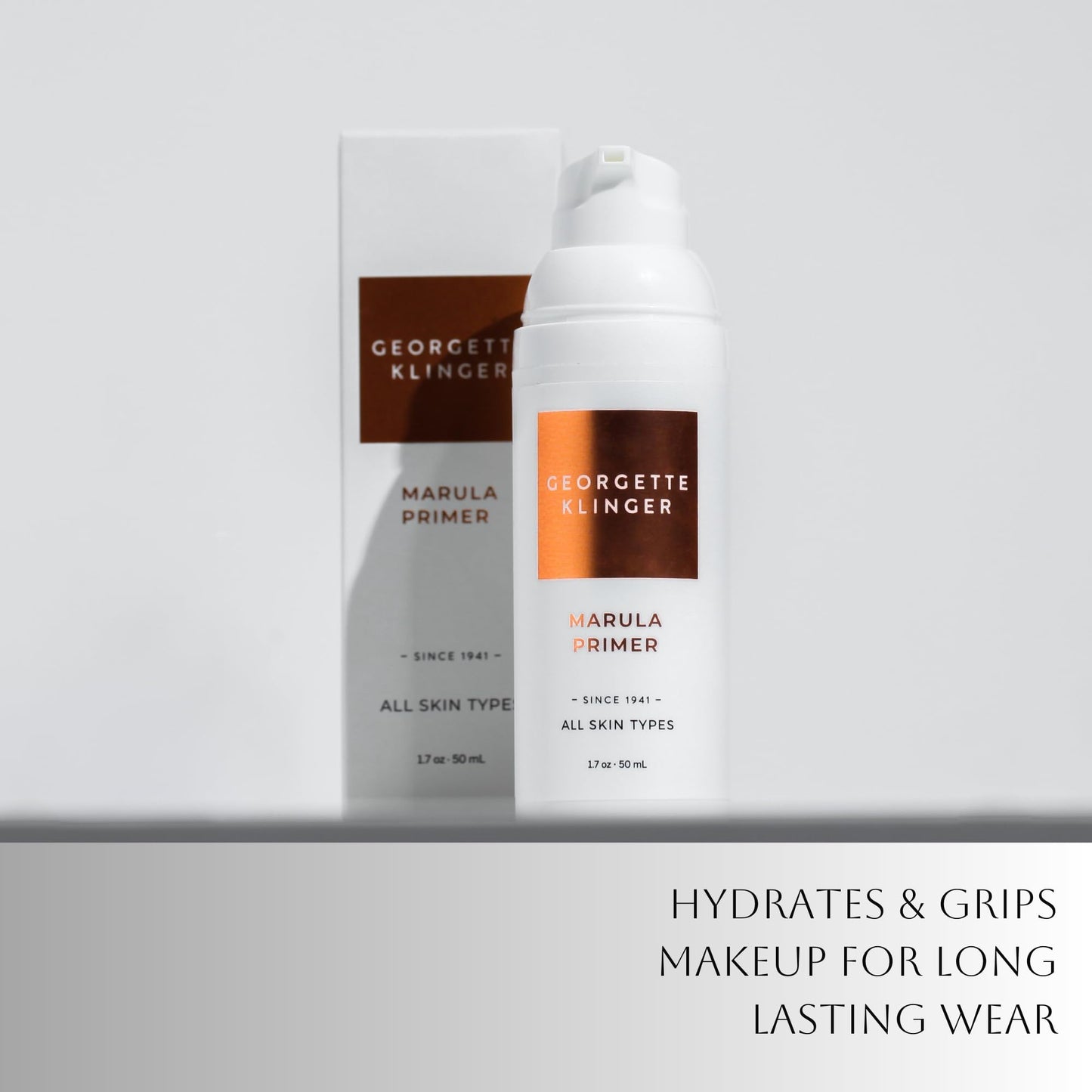 Marula Primer - Vitamin-Rich Hydrating & Gentle Moisturizer, Lightweight Instant Pore Minimizer, Long-Lasting Makeup Base, Smooth Application, Unclogs