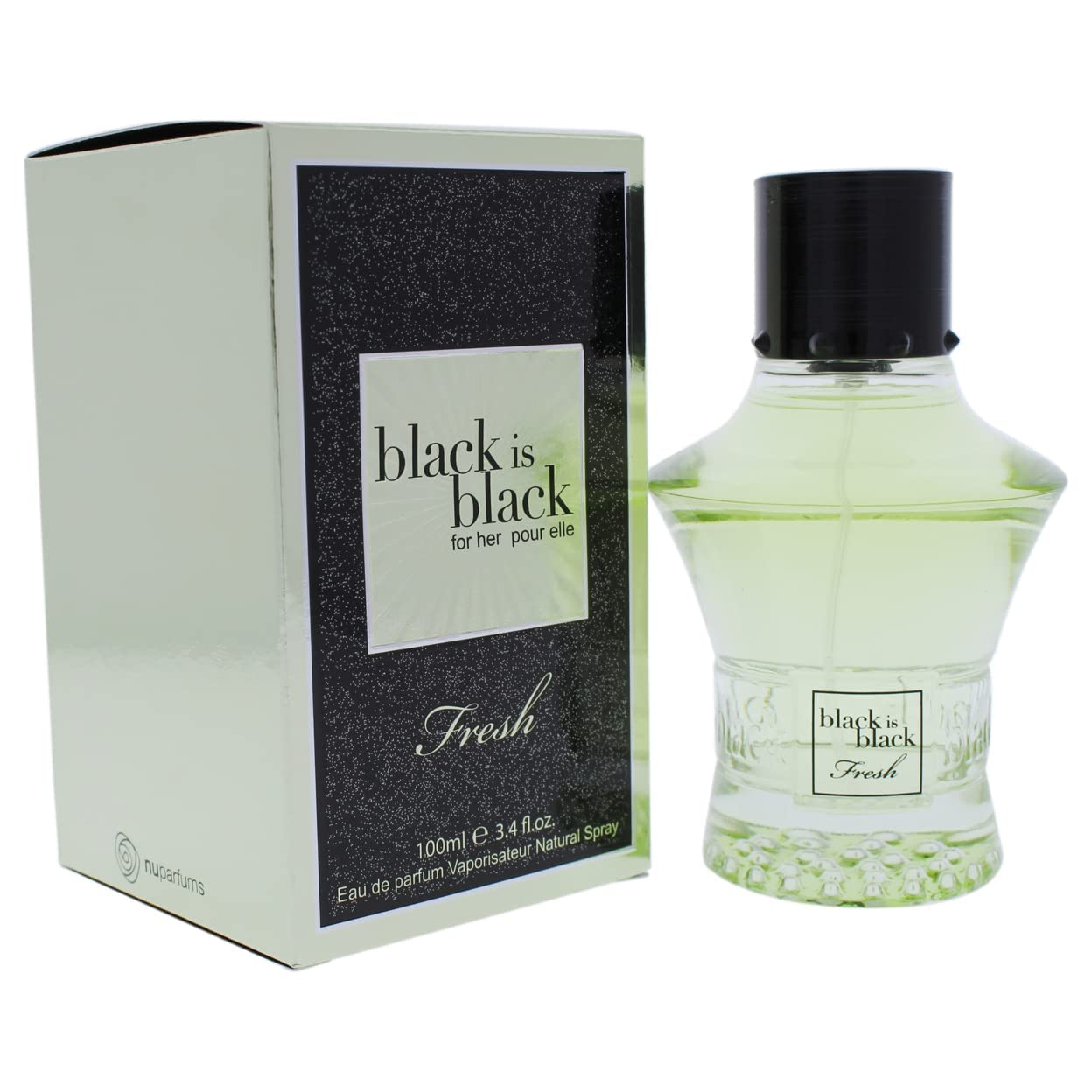 Nu Parfums Black is Black Fresh, 3.4 Oz