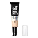 e.l.f. Camo CC Cream, SPF 30 Color-Correcting Medium-To-Full Coverage Face Foundation, Delivers An Airbrushed Finish, Vegan & Cruelty-Free, Fair 100 W
