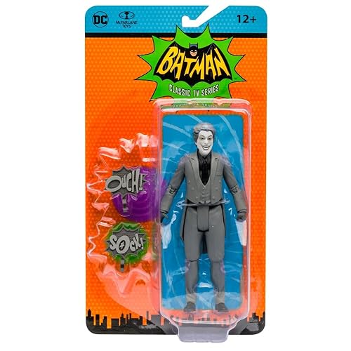 McFarlane DC Retro Wave 4 Batman 66 Action Figure, The Joker, 6 Inch