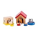 Hape Family Pets Wooden Dollhouse Animal Set