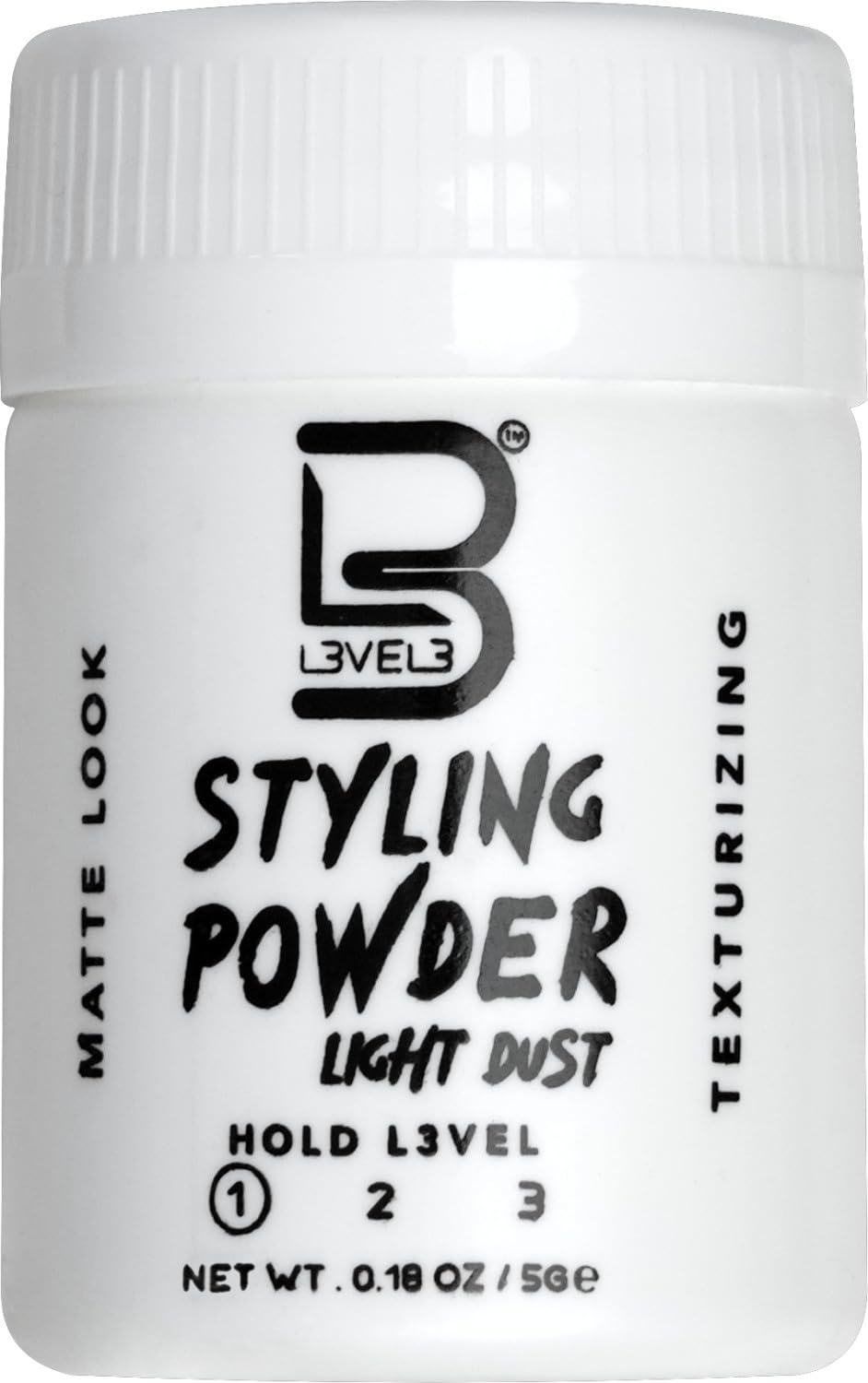 Level 3 Travel Styling Powder - 0.18 oz Lightweight Hair Powder for a Natural Look - Perfect for Men on the Go