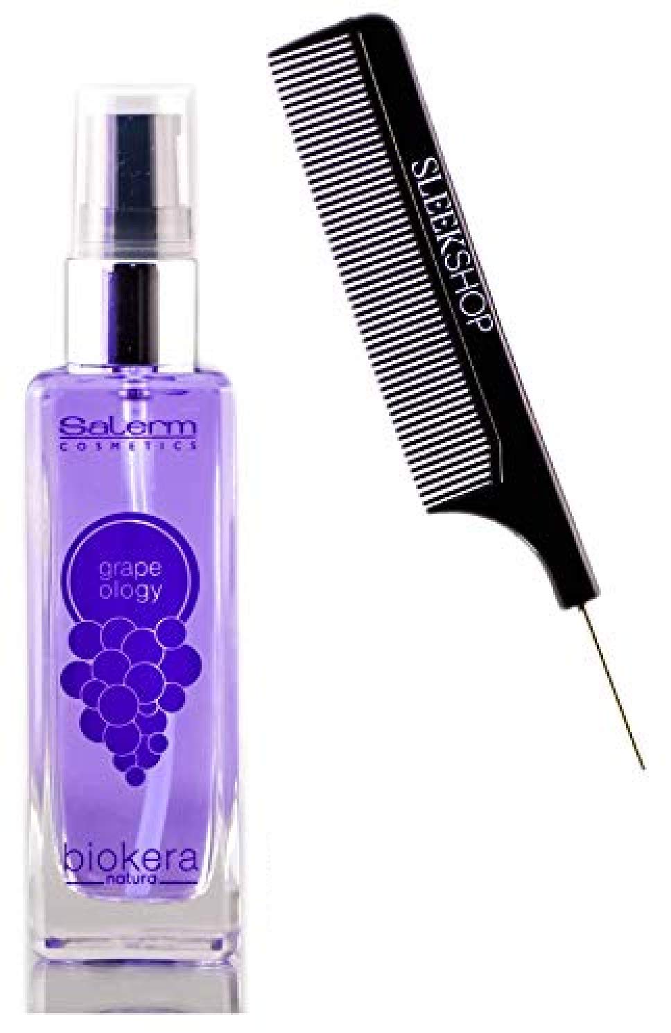 Salerm Cosmetics GRAPEOLOGY SERUM, Biokera Natura (STYLIST LIST) Grape Oil for Deep-Reaching Hair Nourishment (1.9 oz - ORIGINAL SIZE with PUMP)