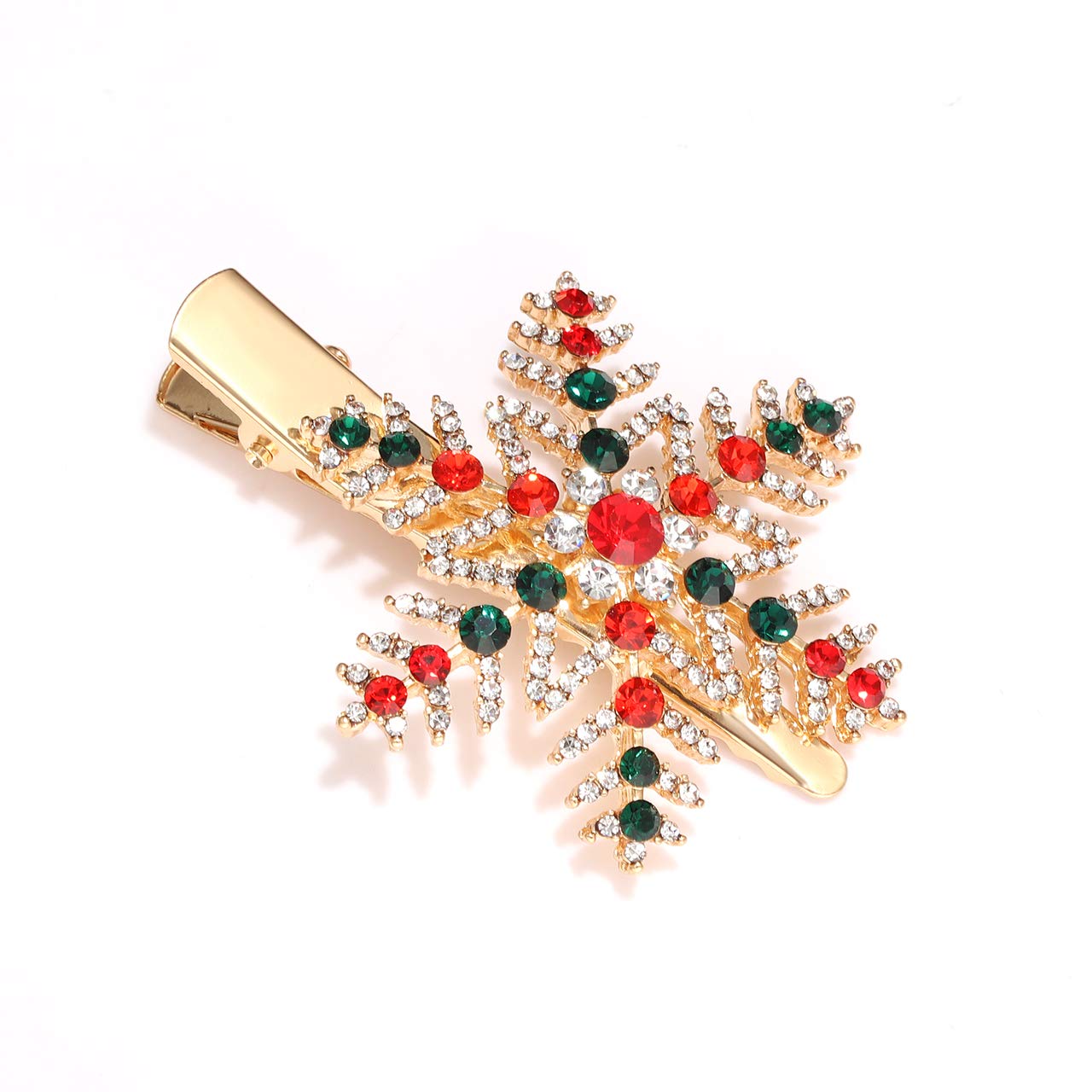 CENAPOG Christmas Hair Clips for Women Novelty Xmas Tree Hairpins Shiny Rhinestone Snowflake Jingle Bell Hair Barrettes for Festive Hair Accessories
