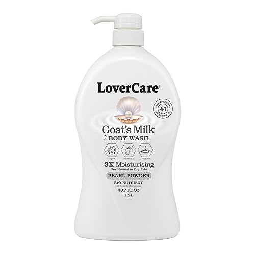 Lovercare goat's milk body wash shower cream Pearl Powder 40.7 oz (1200ml)
