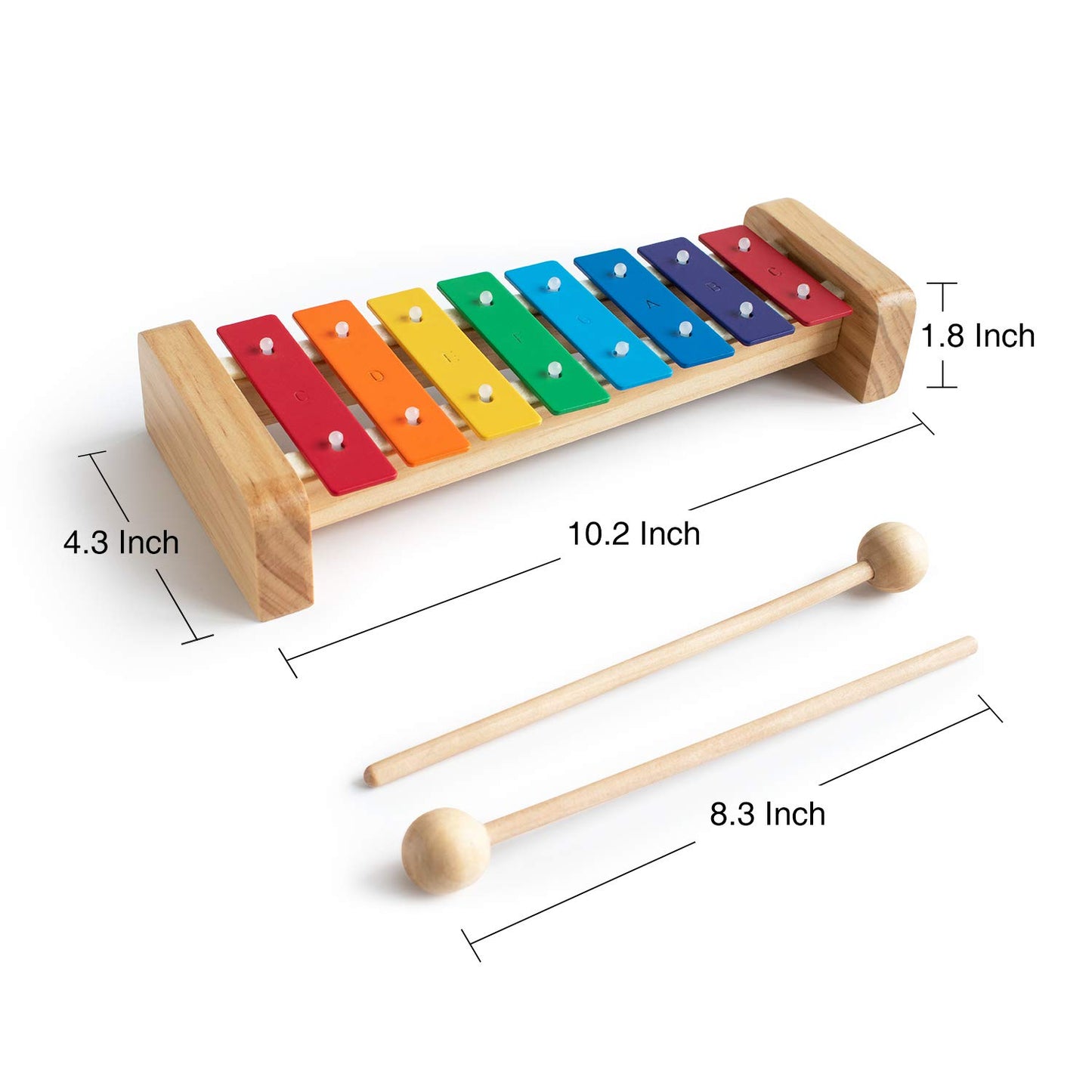 MUSICUBE Wooden Xylophone for Kids with Mallets – Preschool Educational Percussion Toy, Orff Music Kit, Tuned Musical Gift for Children