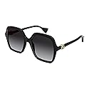 Gucci Square Sunglasses GG1072S 001 Black/Gold 56mm 1072