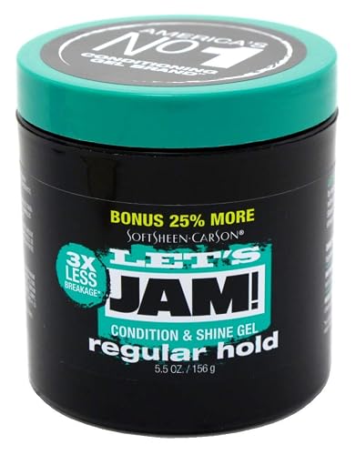 Lets Jam Condition & Shine Gel Regular Hold 5.5 Ounce Jar (162ml)