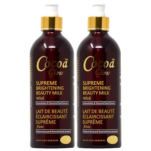 Cocoa Glow Supreme Brightening Beauty Milk 16.8oz (Pack of 2)