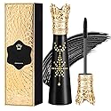 4D Silk Fiber Lash Mascara Waterproof, Liquid Lash Extension Crown Mascara Black Volume and Length, Long Lasting, Thickening & Lengthening, All Day