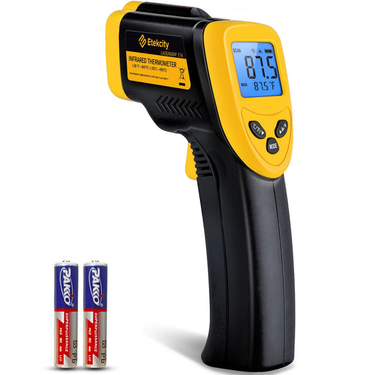 Etekcity Infrared Thermometer 774 – Laser Temp Gun for Cooking, Meat, Candy, Oven, Griddle, Fridge, and Heat Tools, Yellow