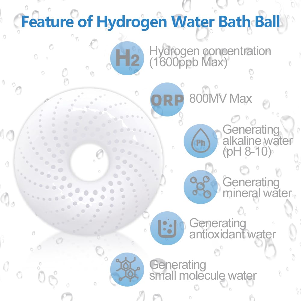 Unosuich Hydrogen Water Bath Bombs Hydrogen Generator Bomb En-riched H2 Gas Water Bathing Soak Kit Nano Bubble Beauty and Personal Care Unosuich