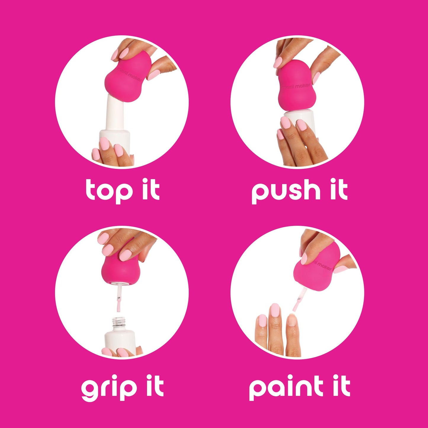Mani Maker Universal Nail Polish Grip for Precision Painting Perfect for DIY Manicures, Nail Artists, and Professionals - Easy to Use, Suitable