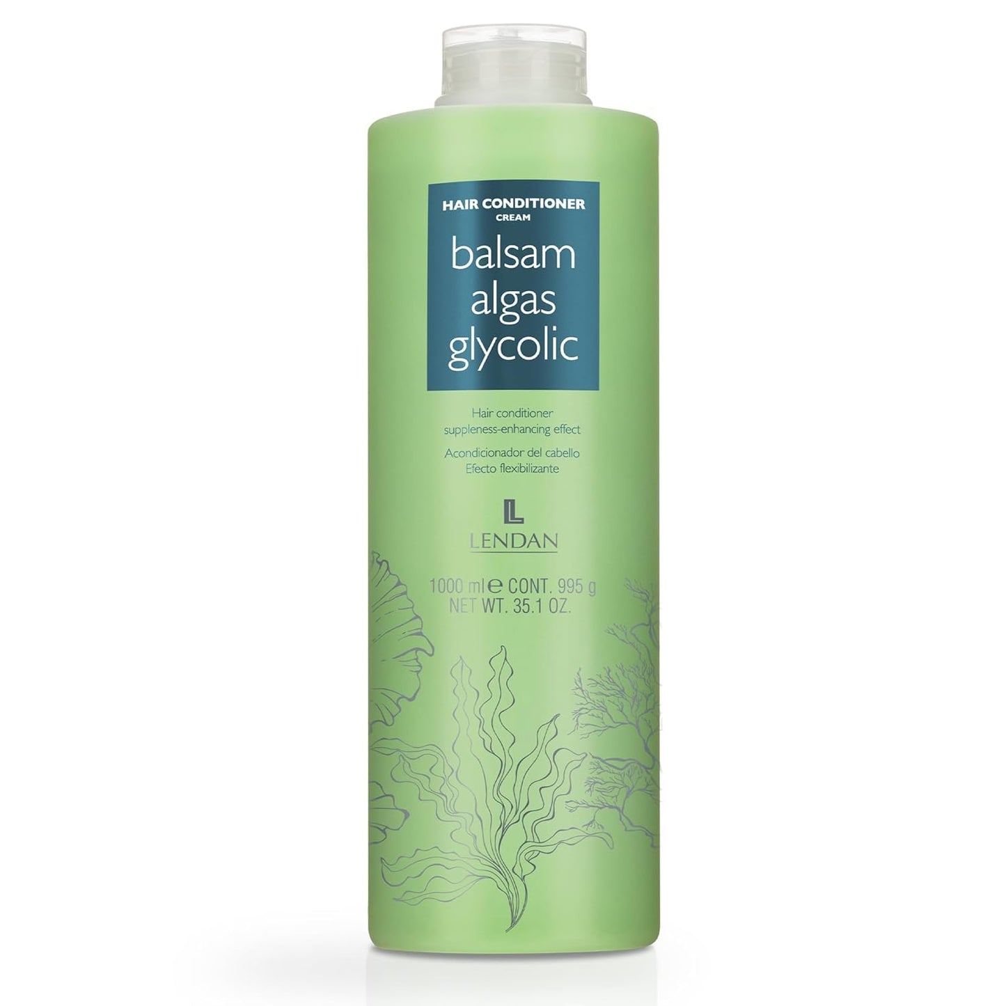 Lendan Algae Glycolic Hair Care Kit, Hydrating Neutral pH Shampoo and Instant Detangling Conditioner, Marine Algae with Glycolic Acid