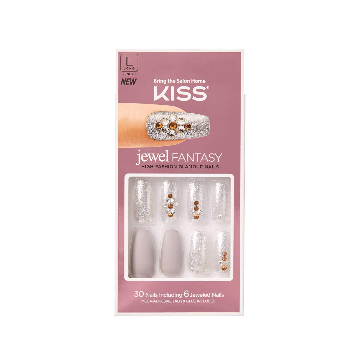 KISS Jewel Fantasy Nail Kit - Empress (KJF01) Beauty & Personal Care KISS