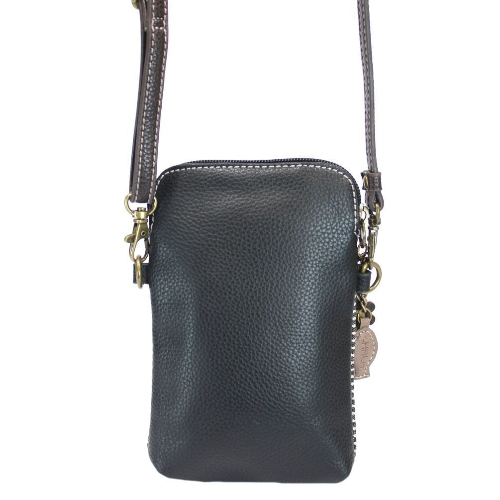 CHALA Cellphone Crossbody Handbag - Convertable Strap, Cat Lovers Gift (Black Stripe)