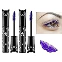 LGSZGDCN 2 PCS Purple Cat eye mascara Colored Makeup Waterproof Fast Dry Eyelashes Curling Lengthening Makeup Eye Lengthening, Lifting, Curling