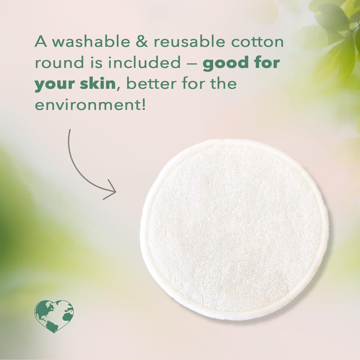 Nourish Organic Beauty Oil - Replenishing Body Oil with Moroccan Argan Oil, Pomegranate, Rosehip Oil & Vitamin E, 3.4 Oz + Washable Cotton Round.