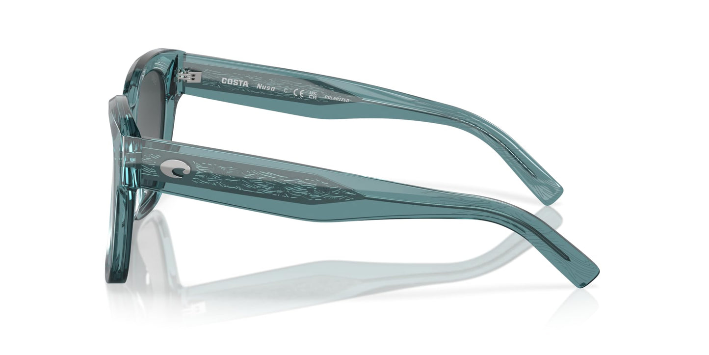 Costa Del Mar Nusa Sunglasses, Deep Crystal Aquamarine/Grey Gradient 580G, 54 mm