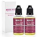 MIILYE Wig Glue Remover x 2 Bottles, Tape in Hair Extensions Remover |Solvent for Adhesive Residue, Lace Front Wig |Poly Hairpieces |Toupee |Cosmetic