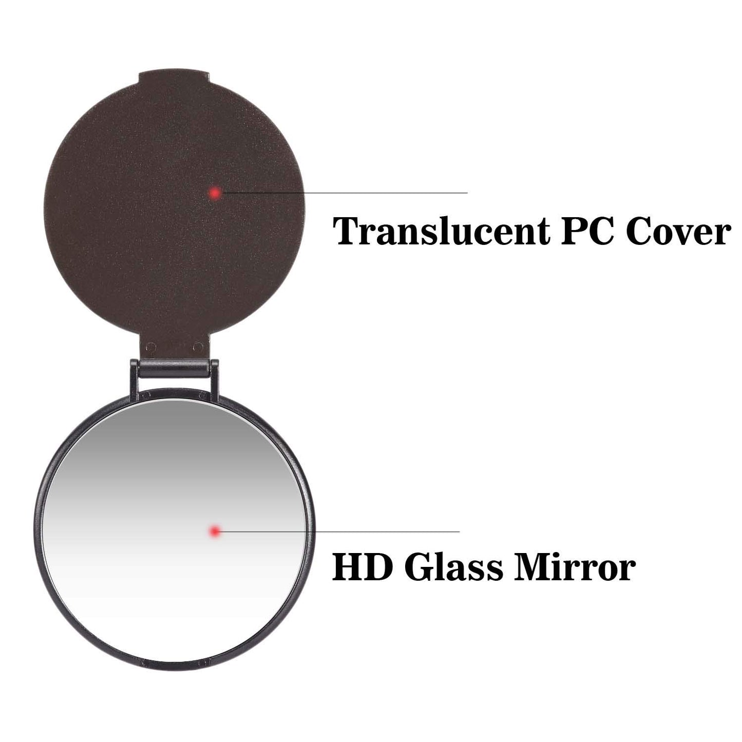 MOMIRA Compact Mirror Bulk Round Makeup Mirror for Purse, Set of 3, 2.6" L x 2.37" W (Blue)