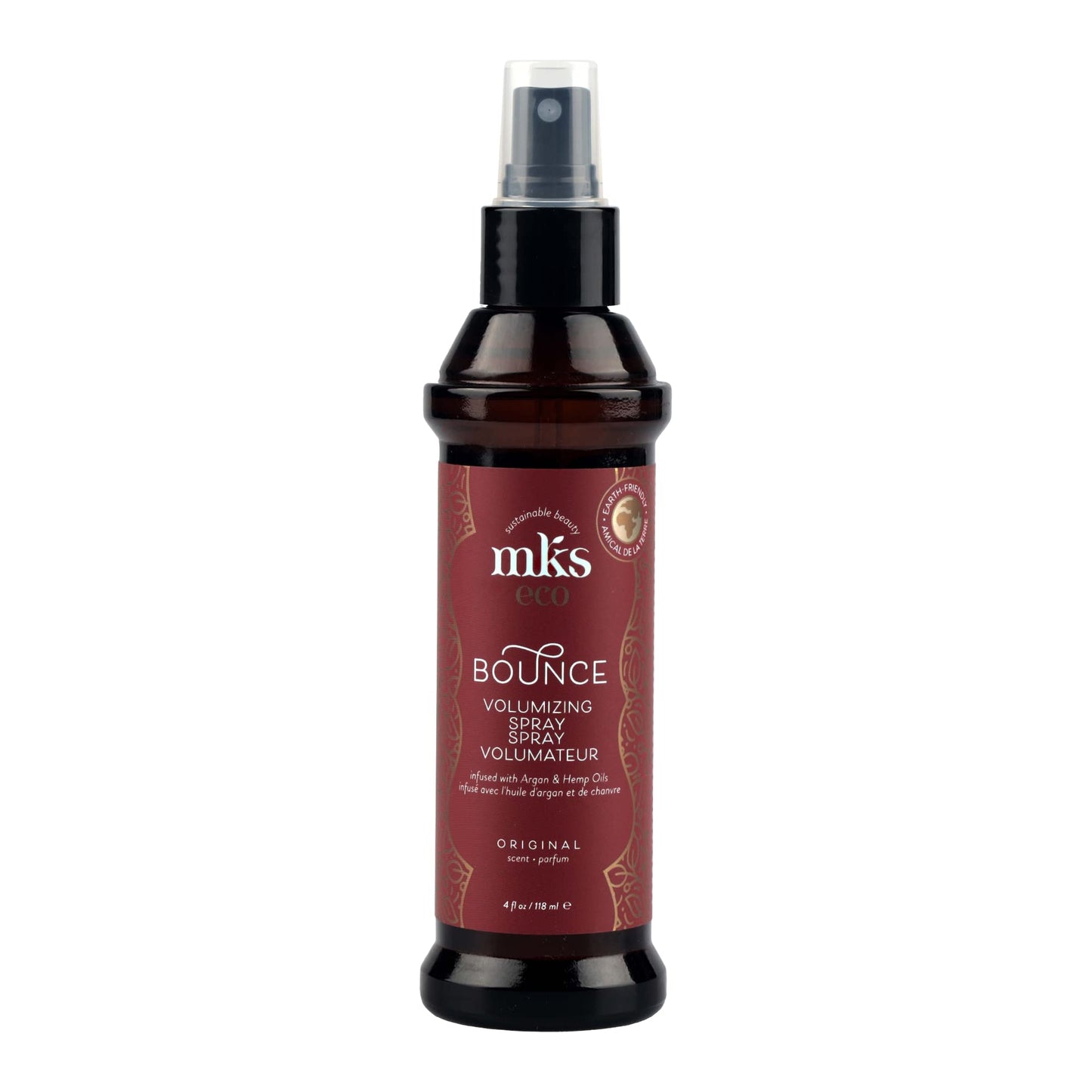 MKS eco Bounce, Original Scent - 4 fl oz - Volumizing Spray - Natural-Looking, Weightless Volume - Moroccan Argan Oil, Hemp Seed Oil & Panthenol