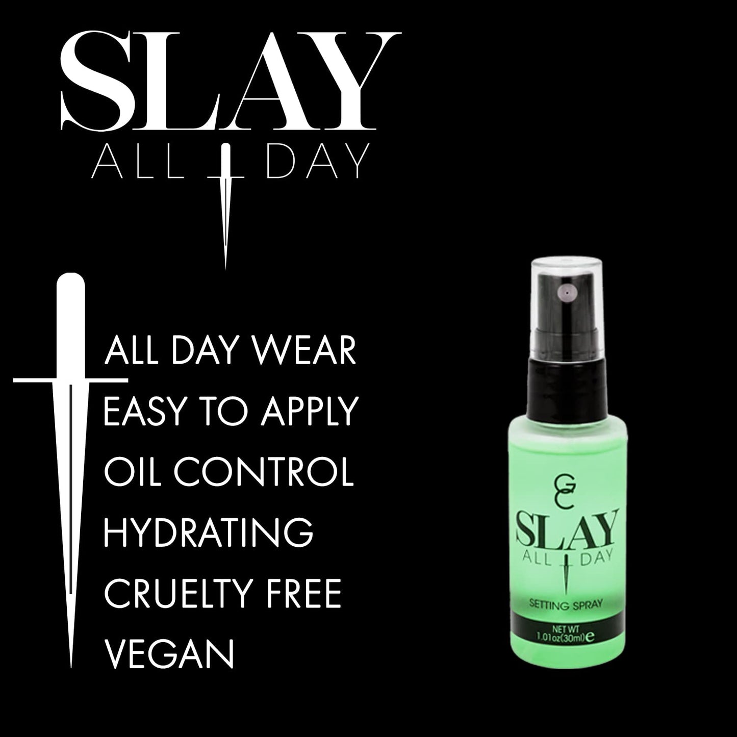Gerard Cosmetics Makeup Setting Spray Mini (Cucumber), Slay All Day Scented Makeup Finishing Spray, Oil Control, Matte Finish, Cruelty Free, Made USA