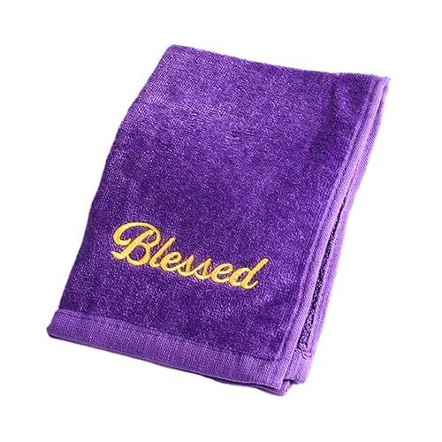 Swanson Christian Products Embroidered Hand Towels - 'Blessed' - Gifts for Pastor, Clergy, & Ministers - Pastor Towel (Purple)