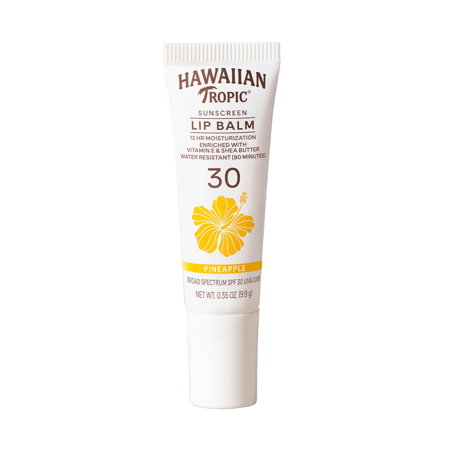 Hawaiian Tropic Lip Sunscreen SPF 30, Pineapple | SPF Lip Balm, Beach Essentials, Travel Size Sunscreen for Lips, 0.3 oz