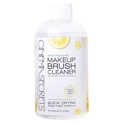 Cinema Secrets Original Makeup Brush Cleaner Solution - Professional Cleanser for Makeup Brushes - Quick-Drying, Rinse-Free Formula - Removes Stubborn