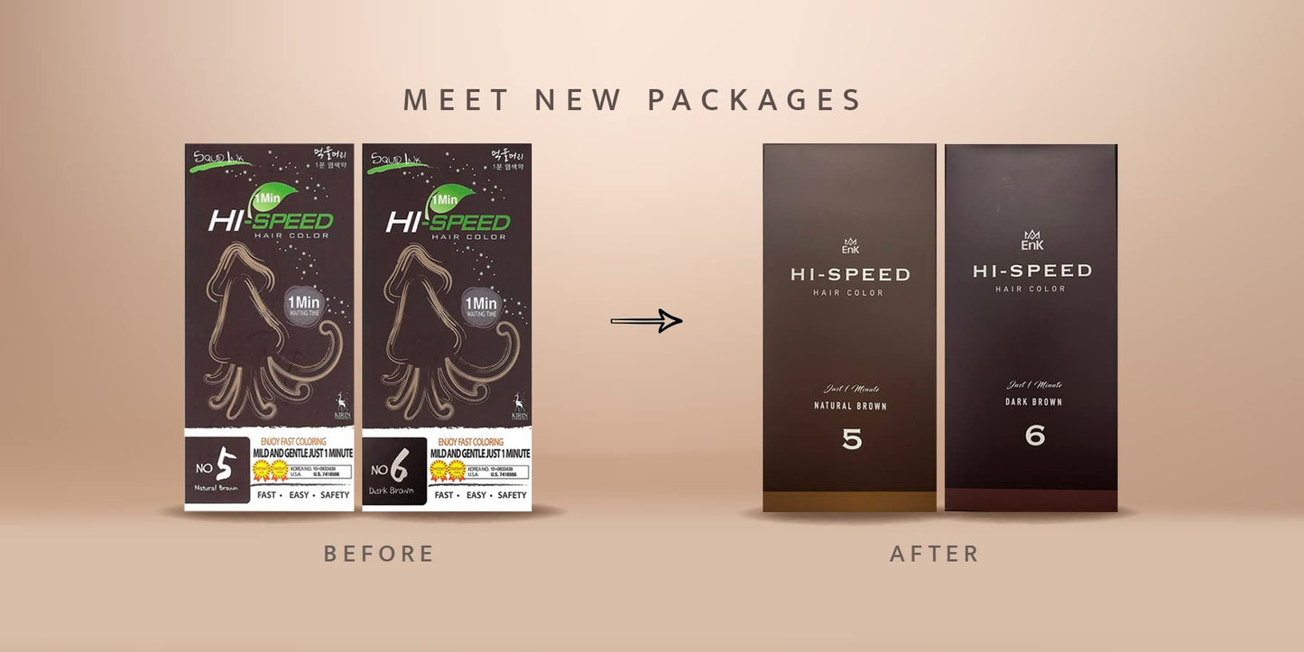 1 Minute_Hi Speed Squid Ink Hair Color #5 Natural Brown