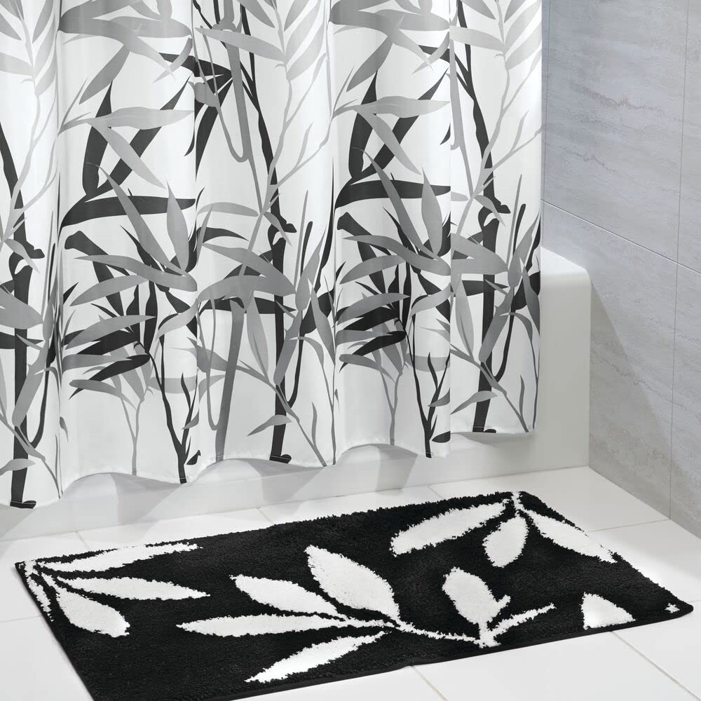 InterDesign Anzu Polyester Shower Curtain Finish: Gray Print