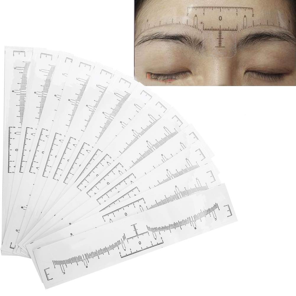 Eyebrow Ruler, 50Pcs Disposable Adhesive Eyebrow Sticker, Eyebrow Ruler Makeup Sticker Makeup Tool For Makeup Measurement