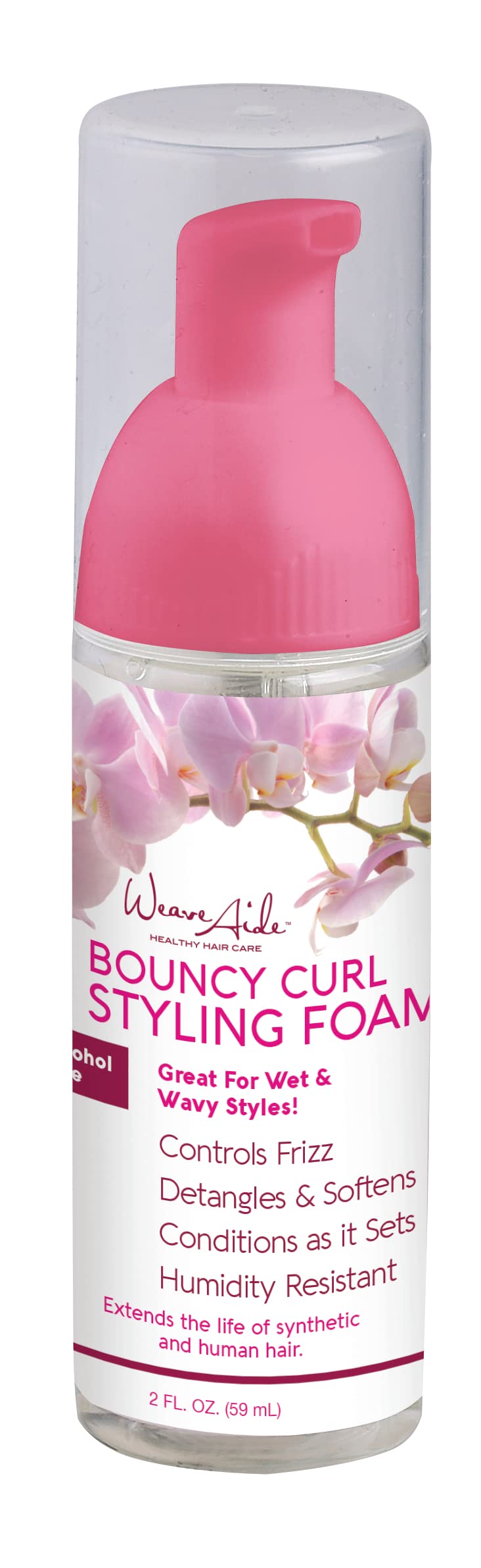 Weave Aide Bouncy Curl Styling Foam/Mousse 2 oz. (3-pack) Frizz control, Curl mousse for curly hair definition, anti frizz, curl enhancer, styling