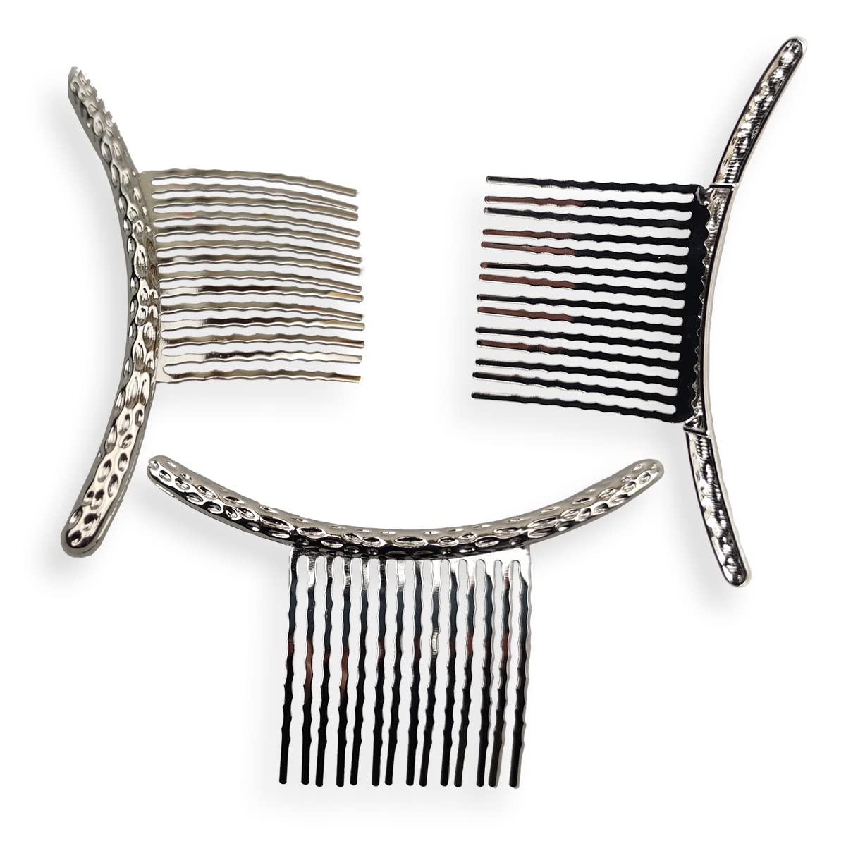 GRY 4PCS Alloy Hair Side Combs Metal Hair Clips with Teeth Hair Clips Combs French Twist Hair Accessories for Women and Girls