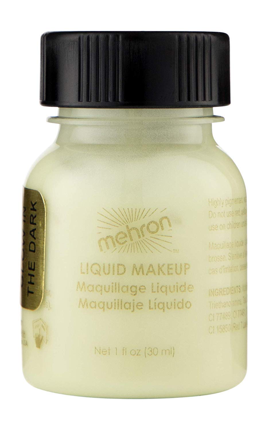 Mehron Makeup Liquid Makeup | Face Paint and Body Paint Perfect for Halloween, Cosplay I Air Brush Compatible (1 oz) (GLOW-IN-THE-DARK)