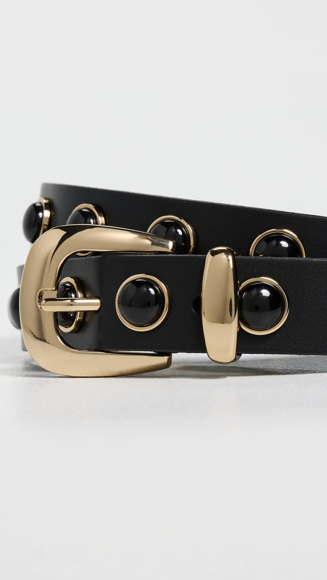 Madewell Women's Clean Western Belt, True Black Multi, Large