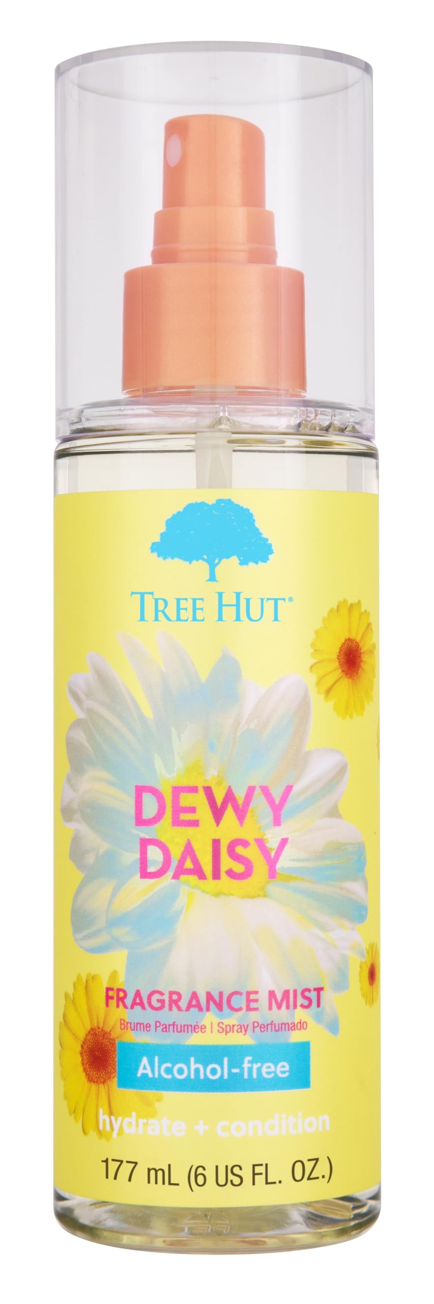 Tree Hut Dewy Daisy Hair & Body Mist, Hydrating & Alcohol-Free Body Spray, Fragrance with Velvety Florals & Fresh Green Notes, Alcohol-Free Formula,