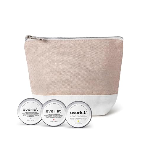 Everist The Shower Essentials Travel Kit, Hydrating for All Hair and Skin Types (Fragrance Free)